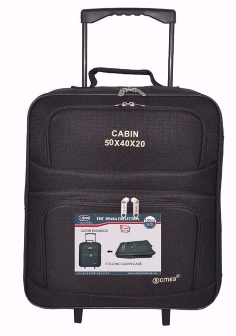 cabin luggage 50x40x20 4 wheels.